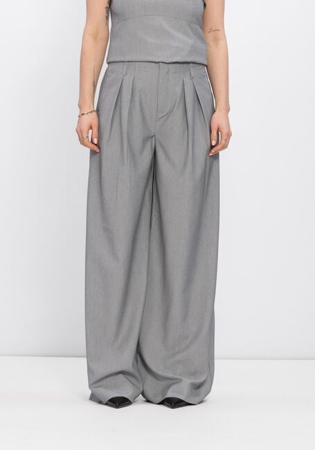 Lichtgrijze MY ESSENTIAL WARDROBE Broeken MWHANNA LUNA HIGH WIDE PANT - large