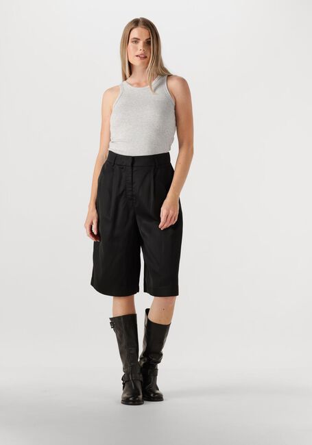 Zwarte WITHBLACK Wijde broek WBLSELMA WIDE LINEN BERMUDA - large