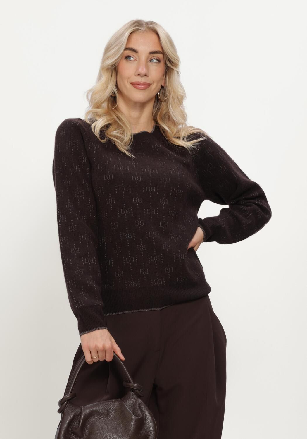 BRUUNS BAZAAR Dames Truien & Vesten Chalinabbelesa Knit Bruin