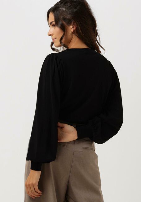 Zwarte SUMMUM Sweater PUFFY SLEEVE SWEATER BASIC KNIT - large