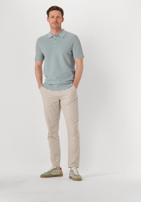 Lichtblauwe PURE PATH Polo REGULAR FIT POLO SS KNITWEAR - large