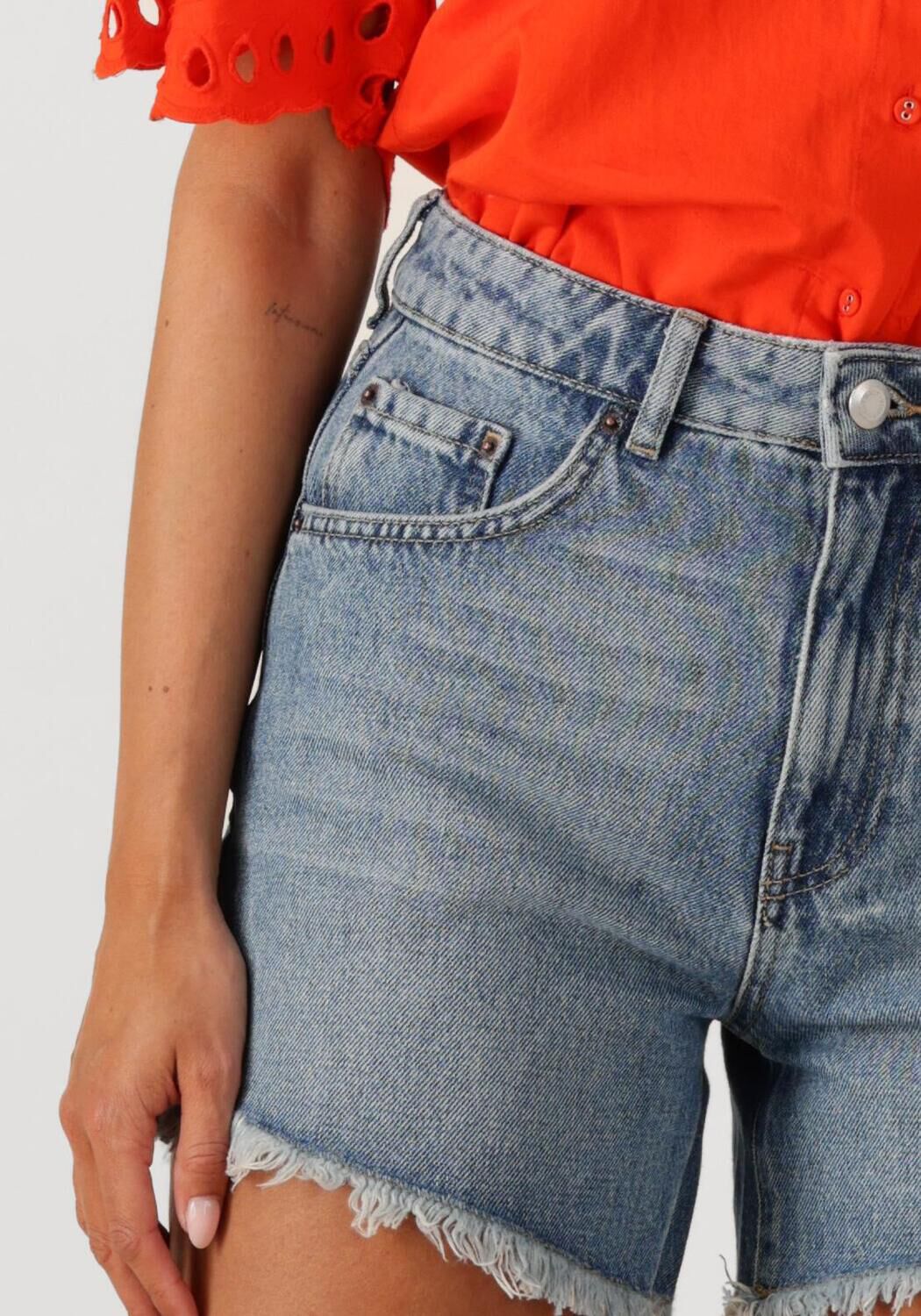 CATWALK JUNKIE Dames Broeken Loose Fit Denim Short Blauw