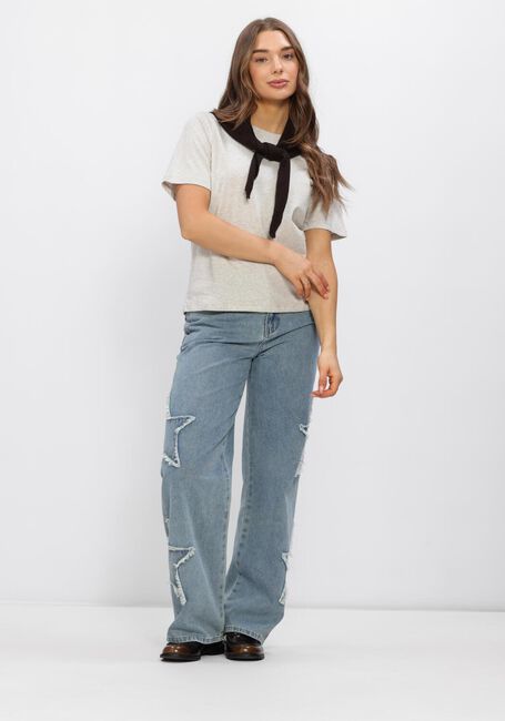 Lichtgrijze OBJECT T-shirt OBJASHA S/S RE T-SHIRT - large