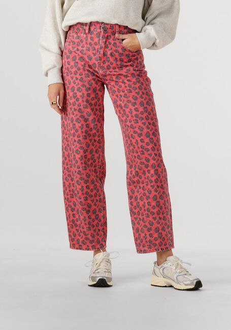 Rode BY-BAR Mom jeans LEW RED CHEETAH PANTS - large