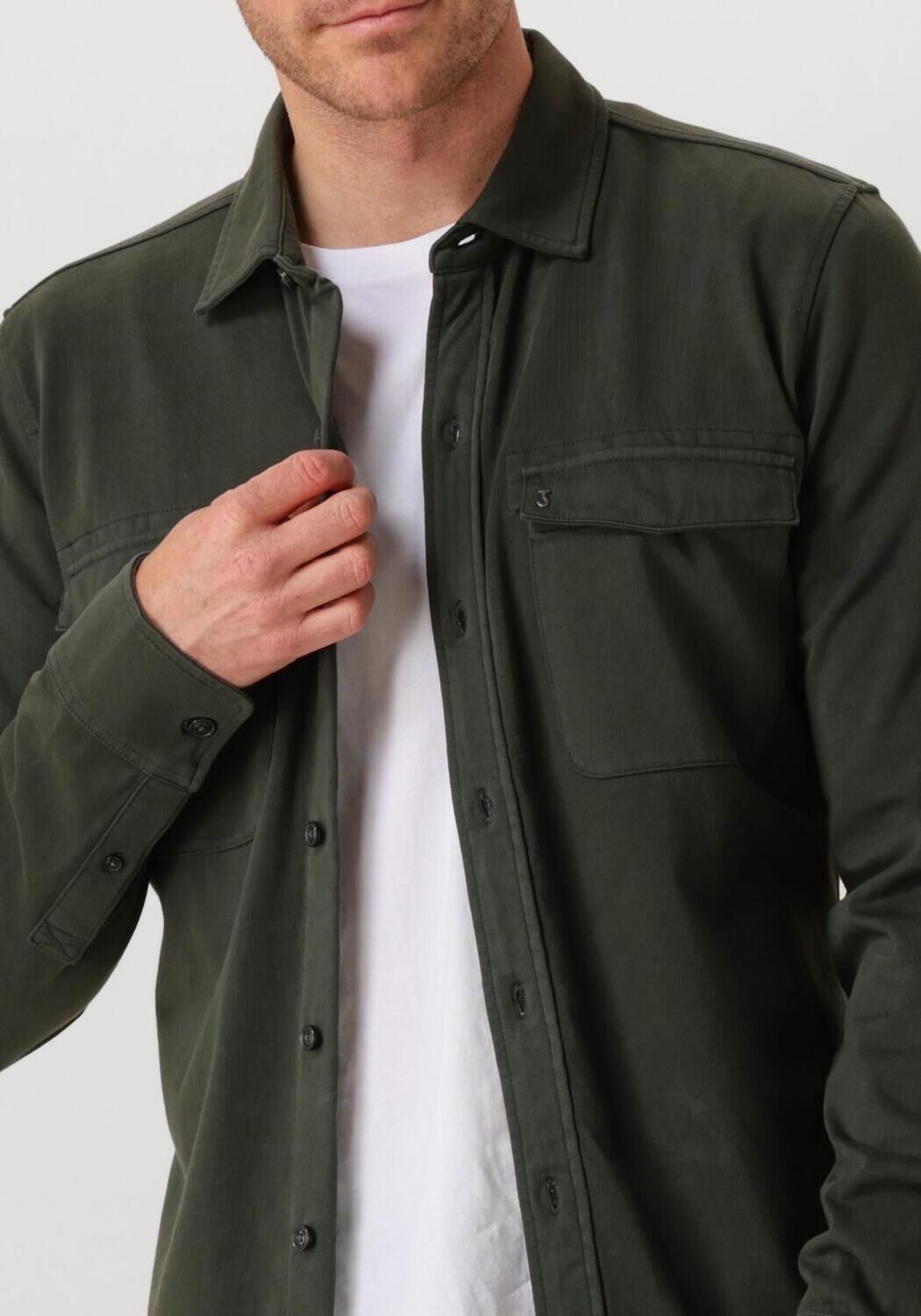 BUTCHER OF BLUE Heren Overshirts Finn Pocket Jersey Overshirt Olijf