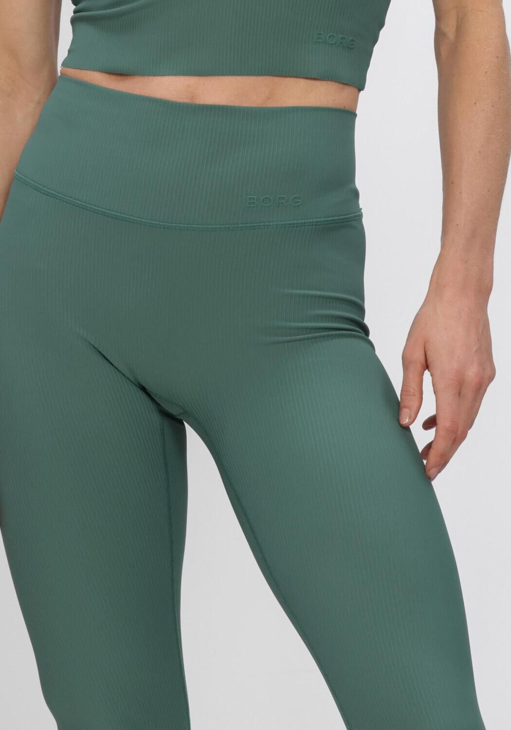 Groene BJORN BORG Sportleggings STUDIO RIBBED TIGHTS - large