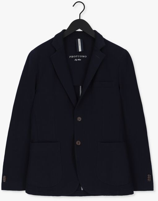 Donkerblauwe PROFUOMO Colbert JACKET KNIT STRUCTURE NAVY | Omoda