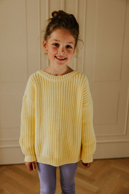 Gele YUKI KIDSWEAR Trui CHUNKY KNITTED SWEATER - large