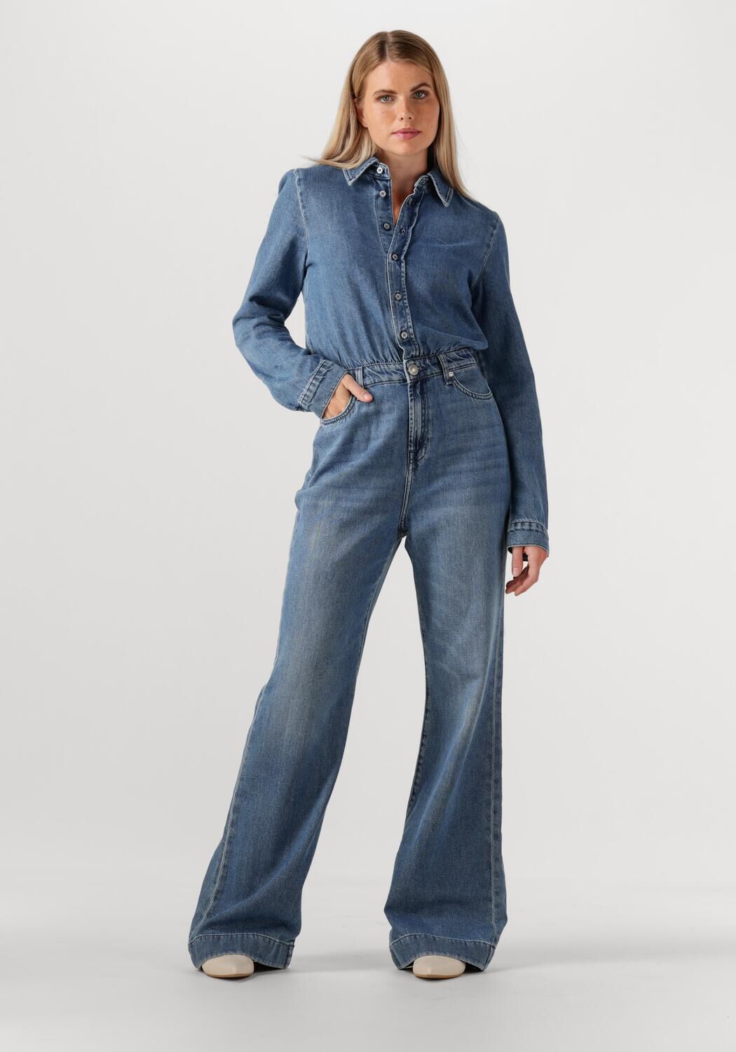 7 FOR ALL MANKIND Dames Jumpsuits Tailored Jumpsuit Hilo Blauw