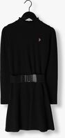 Zwarte NOBELL Mini jurk MAXIM GIRLS CABLE JERSEY SKATER DRESS+BELT BLACK - medium