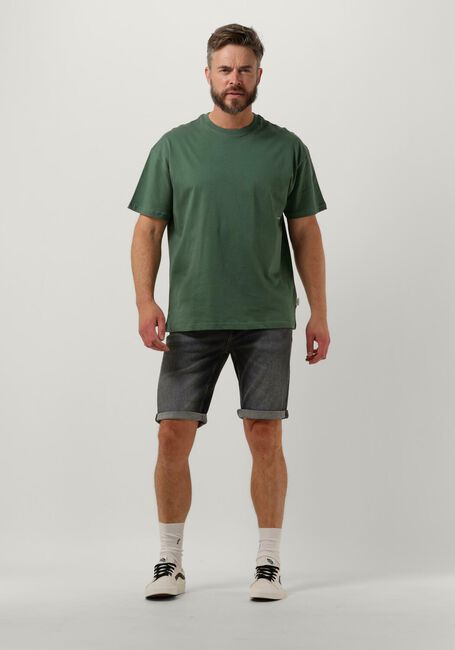 Donkergroene PUREWHITE T-shirt TSHIRT WITH SMALL LOGO AT SIDE AND BIG BACK EMBROIDERY - large