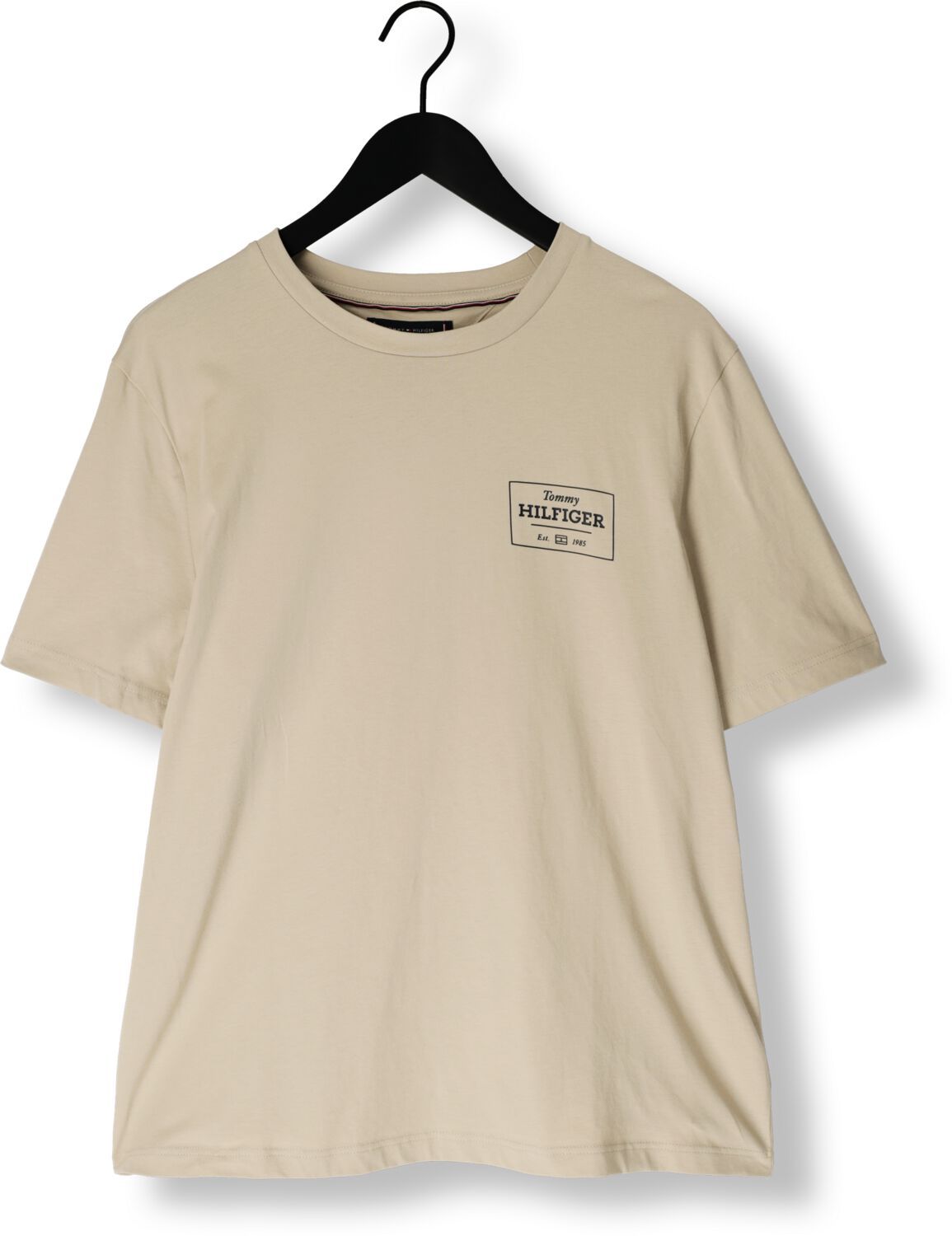 TOMMY HILFIGER Heren Polo's & T-shirts Monotype Printed Label Tee Beige