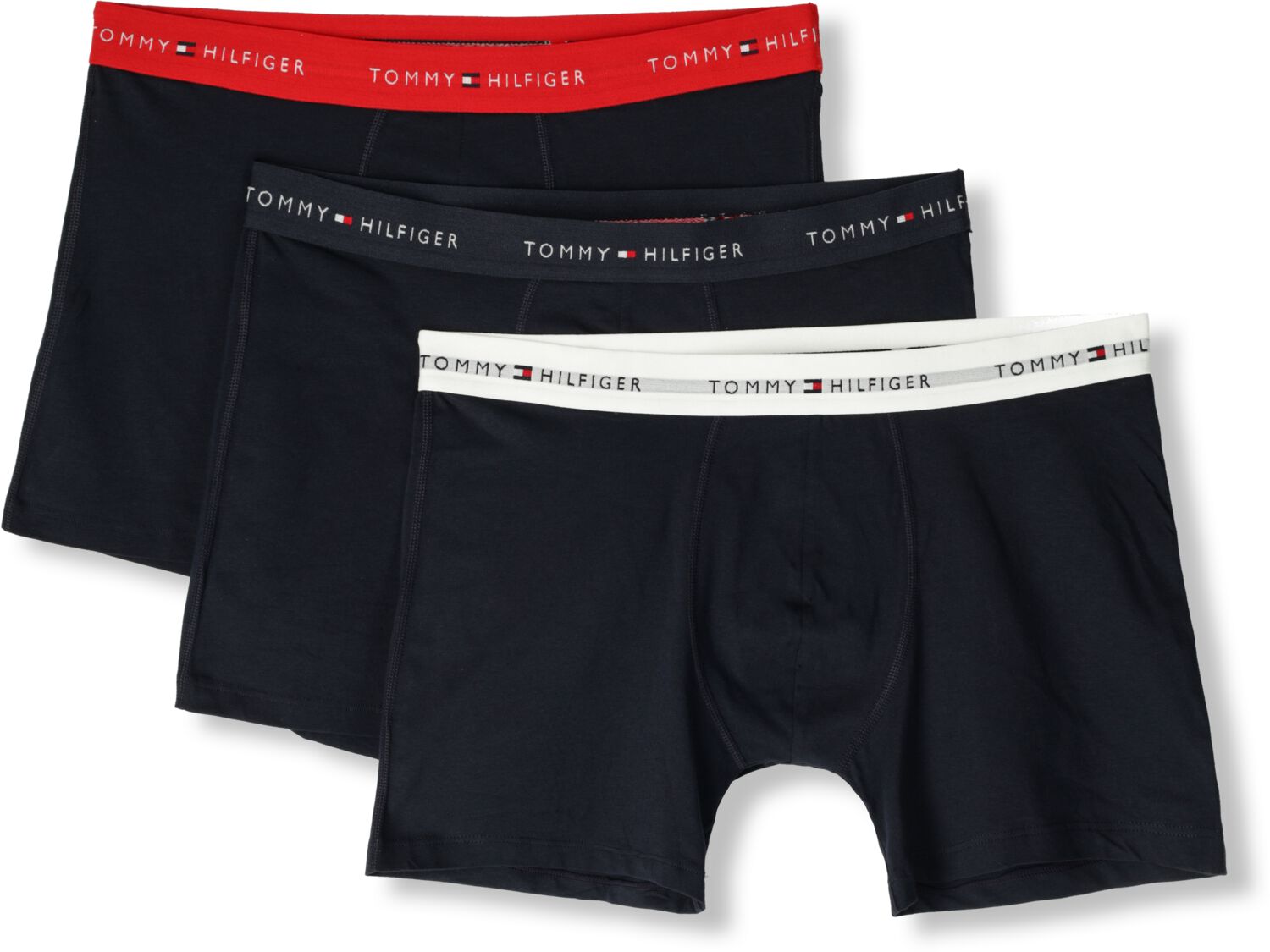 Tommy Hilfiger Underwear Boxershort 3P BOXER BRIEF WB met contrasterende logo-band (3 stuks)