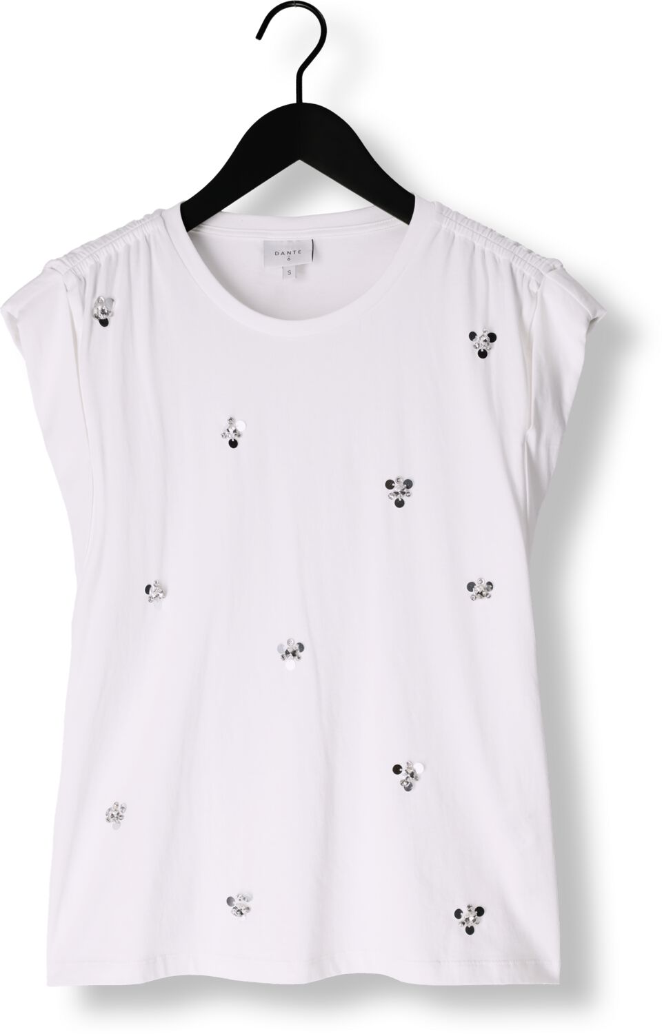 DANTE6 Dames Tops & T-shirts Sparrow Sequins Embellished Tee Wit
