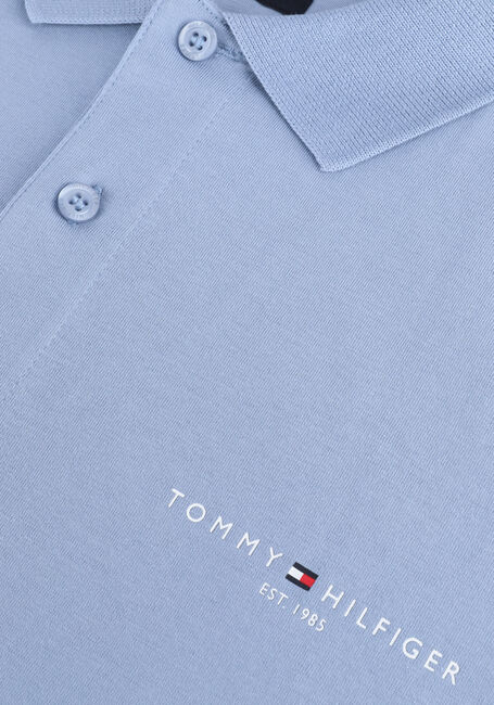 Lichtblauwe TOMMY HILFIGER Polo CLEAN JERSEY SLIM POLO - large