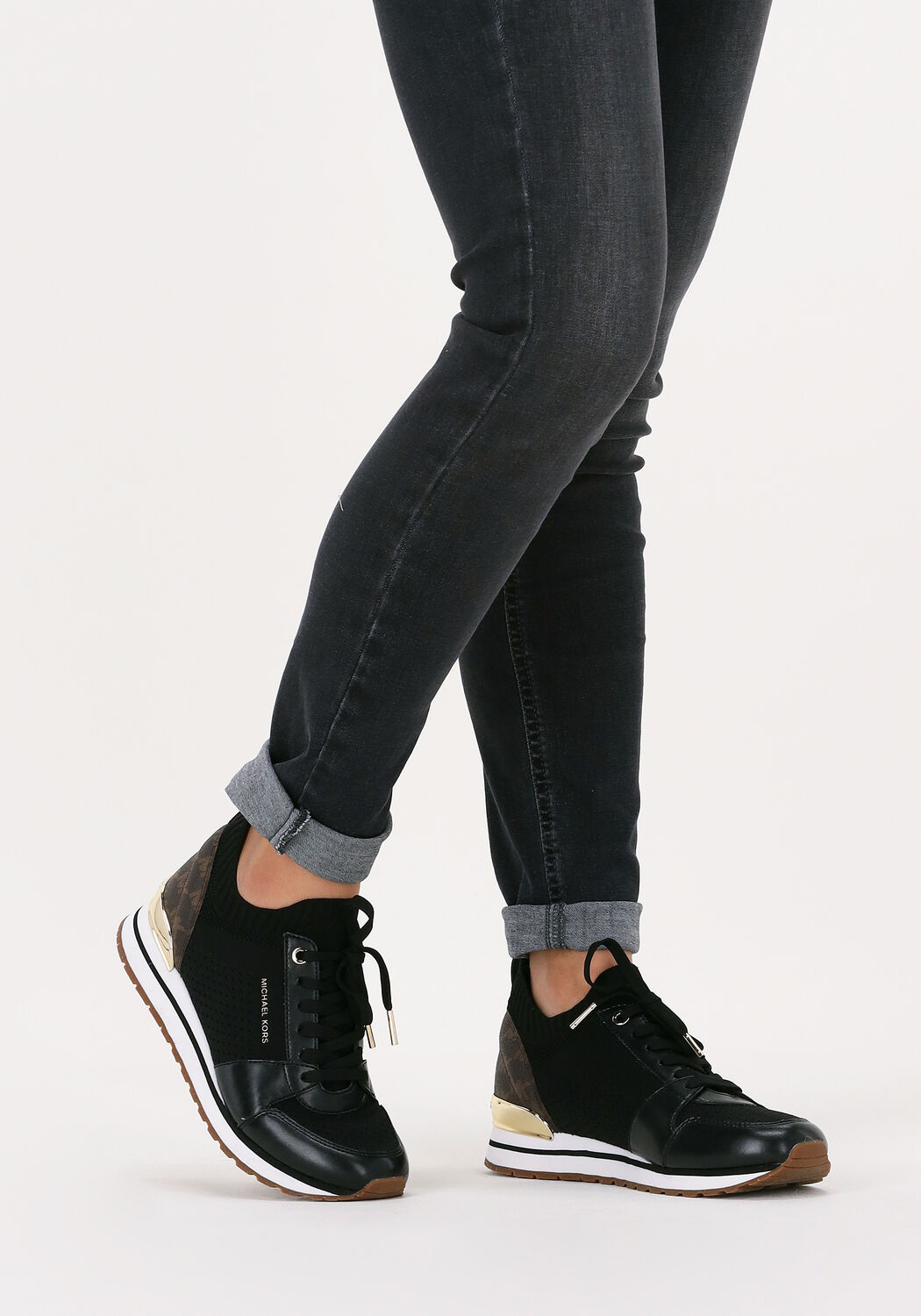 Zwarte MICHAEL KORS Lage sneakers BILLIE KNIT TRAINER - large