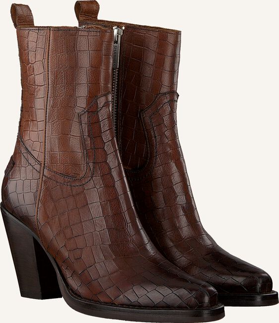Cognac SHABBIES Enkellaarsjes 183020163 Cognac SHABBIES Enkellaarsjes 183020163 - large