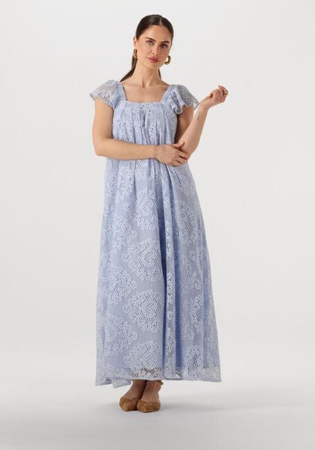 Lichtblauwe LOLLYS LAUNDRY Maxi jurk MILANLL MIDI DRESS SL - large