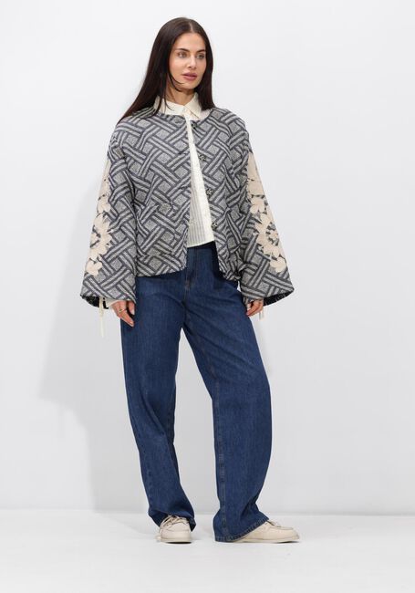 Blauwe SUMMUM Jassen JACKET BLUE JACQUARD - large