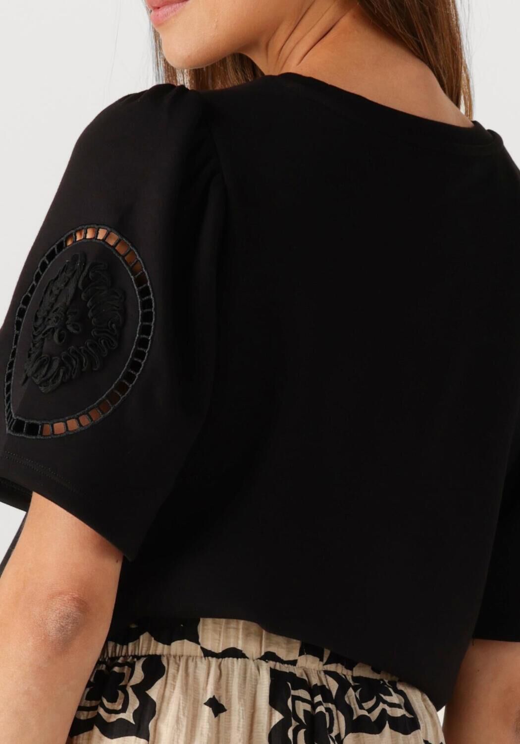 OBJECT Dames Tops & T-shirts Objdorina S s Re Top E Ss Fair 25 Zwart