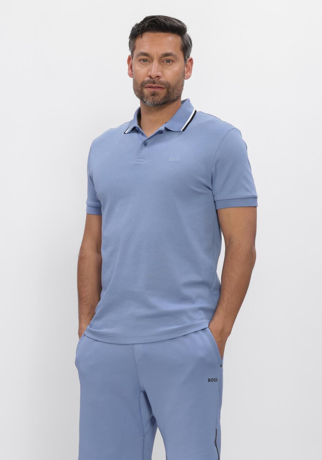 Blauwe BOSS GREEN Polo PL_JOIN PADDY - large