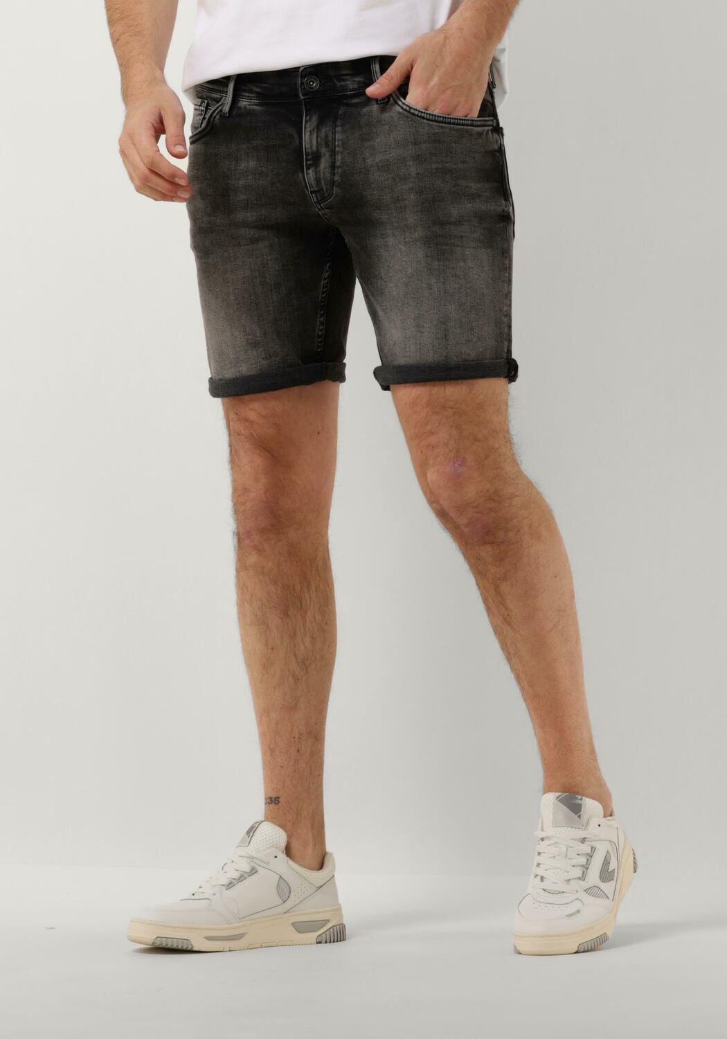 Pure Path skinny short Steve denim dark grey