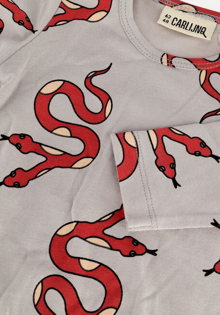 Grijze CARLIJNQ Rompers SERPENT - BODYSUIT - large