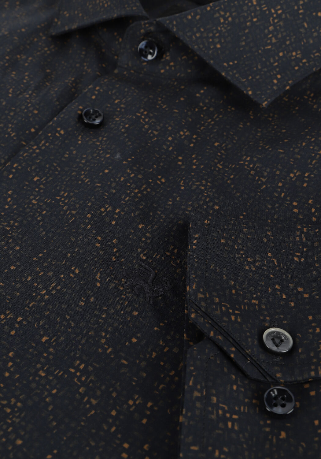 Zwarte VANGUARD Casual overhemd LONG SLEEVE SHIRT PRINT ON FIN - large