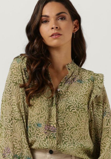 Groene SISSEL EDELBO Blouses JUANA SILK SHIRT - large