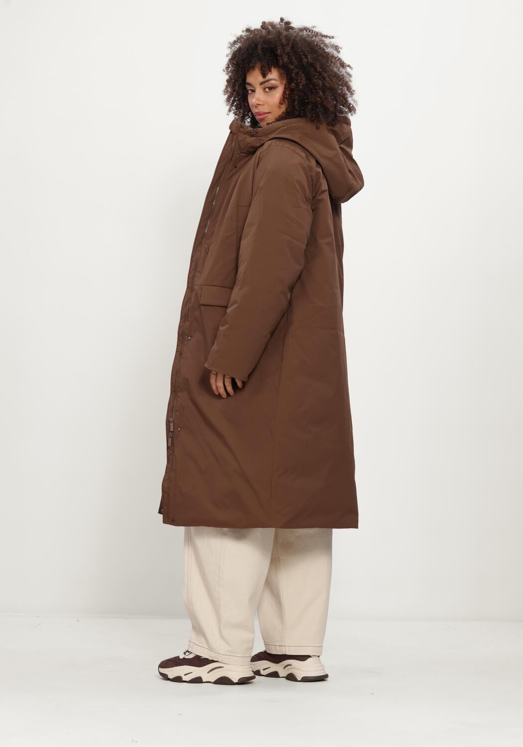Object Dames Jassen Objkelyn L/s Re Long Jacket Noos - Bruin, foto 3