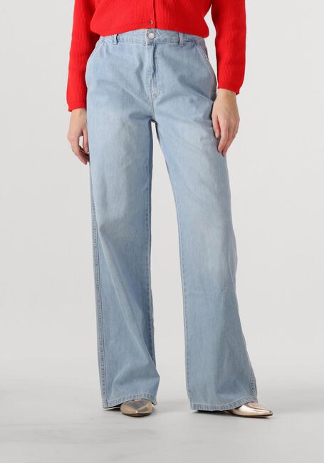 Lichtblauwe MSCH COPENHAGEN Wide jeans MSCHINGRID LIS HW WIDE JEANS - large