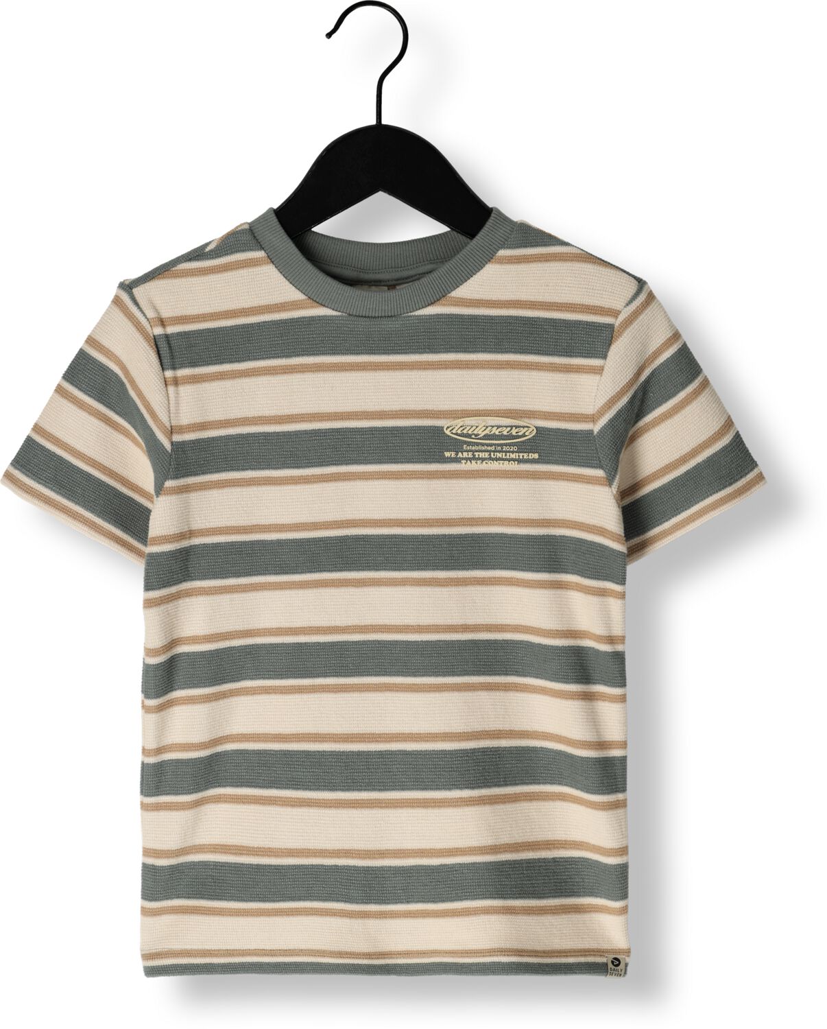 DAILY7 Jongens Polo's & T-shirts T-shirt Retro Stripe Zand