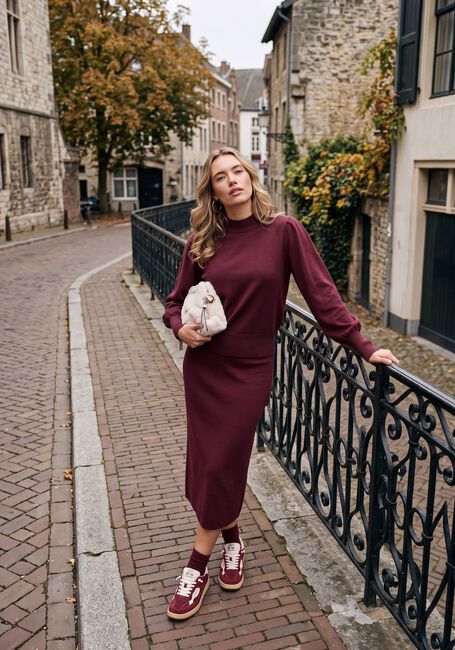 Bordeaux OBJECT Midirok OBJREYNARD HW KNIT SKIRT - large