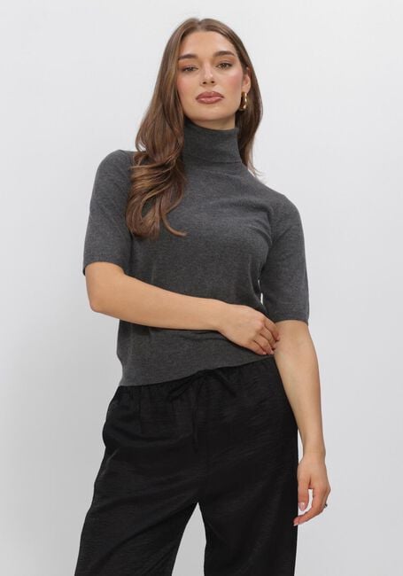 Donkergrijze BOII STUDIOS Top AKSA T-NECK KNIT - large