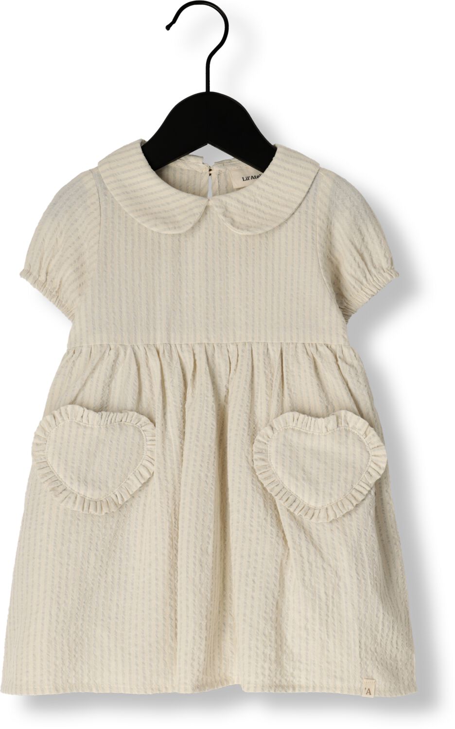 LIL' ATELIER Baby Jurken Nbffolly Ss Loose Body Dress Lil Ecru