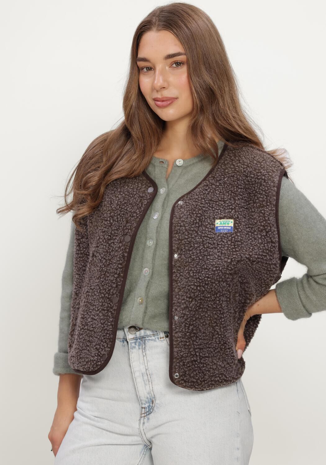 Donkerblauwe AMERICAN VINTAGE Gilet HOKTOWN - large