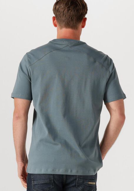 Blauwe CAST IRON T-shirt REGULAR FIT INTERLOCK - large