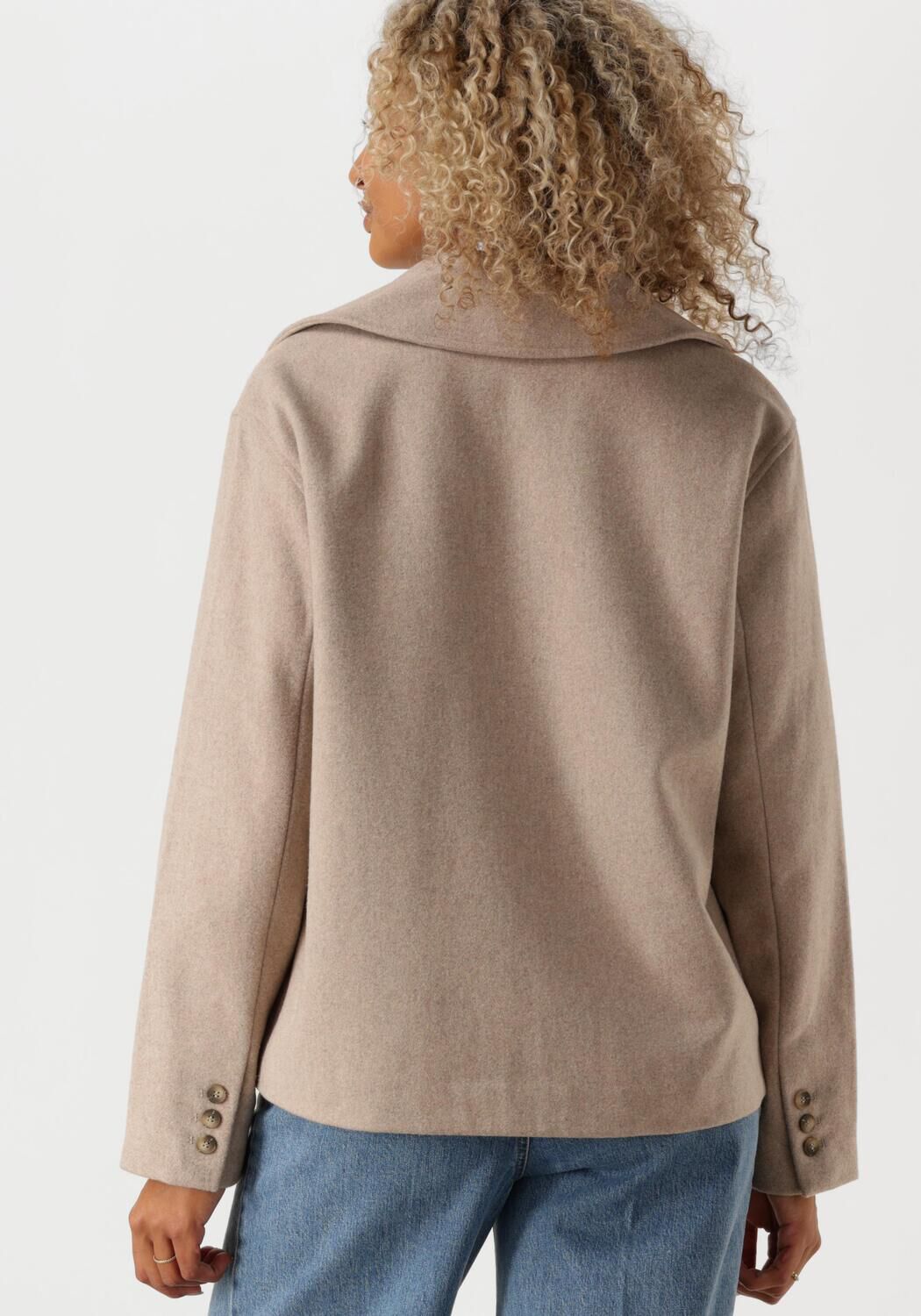 SELECTED FEMME Dames Jassen Slfalma Short Wool Jacket Zand