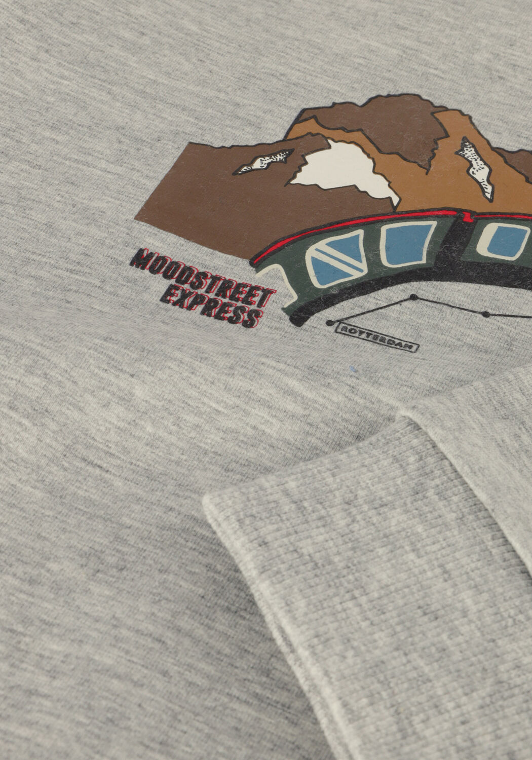 Grijze MOODSTREET Sweater CHEST PRINT SWEATER - large