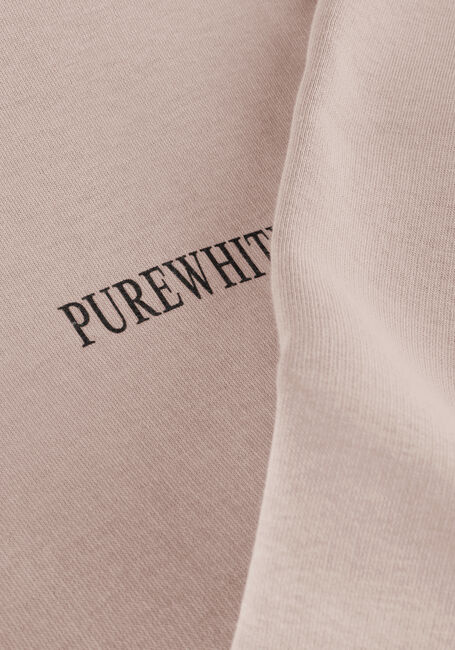 Taupe PUREWHITE Sweater HOODIE WITH FRONT PRINT AND BACK ARTWORK - large