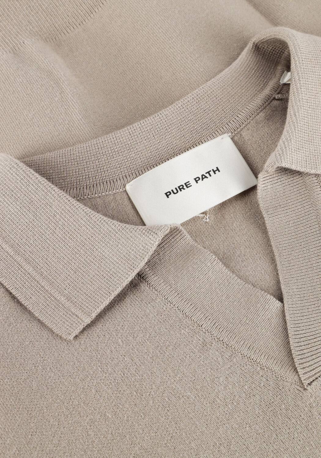 Taupe PURE PATH Polo REGULAR FIT KNITWEAR POLO808 - large