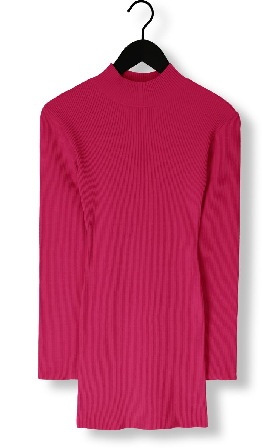 COLOURFUL REBEL Dames Jurken Aspen High Neck Knitted Mini Dress Roze