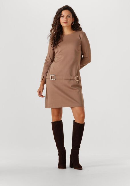 Beige ANA ALCAZAR Mini jurk A DRESS CLASP - large