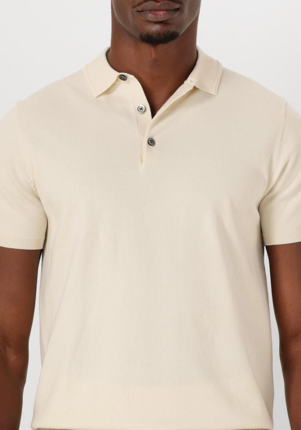 PROFUOMO Heren Polo's & T-shirts Polo Short Sleeve Gebroken Wit