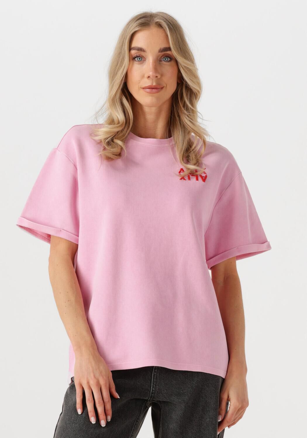 ALIX THE LABEL Dames Tops & T-shirts Ladies Knitted Alix Shirt Roze