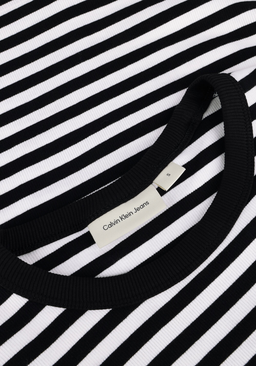 Zwarte CALVIN KLEIN Tops & T-shirts WOVEN LABEL RIB LONG SLEEVE - large