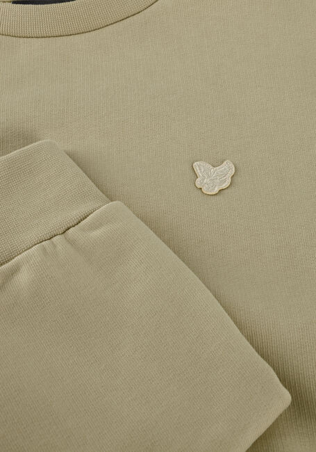 Khaki LYLE & SCOTT Sweater DROP SHOULDER CREW BOYS - large