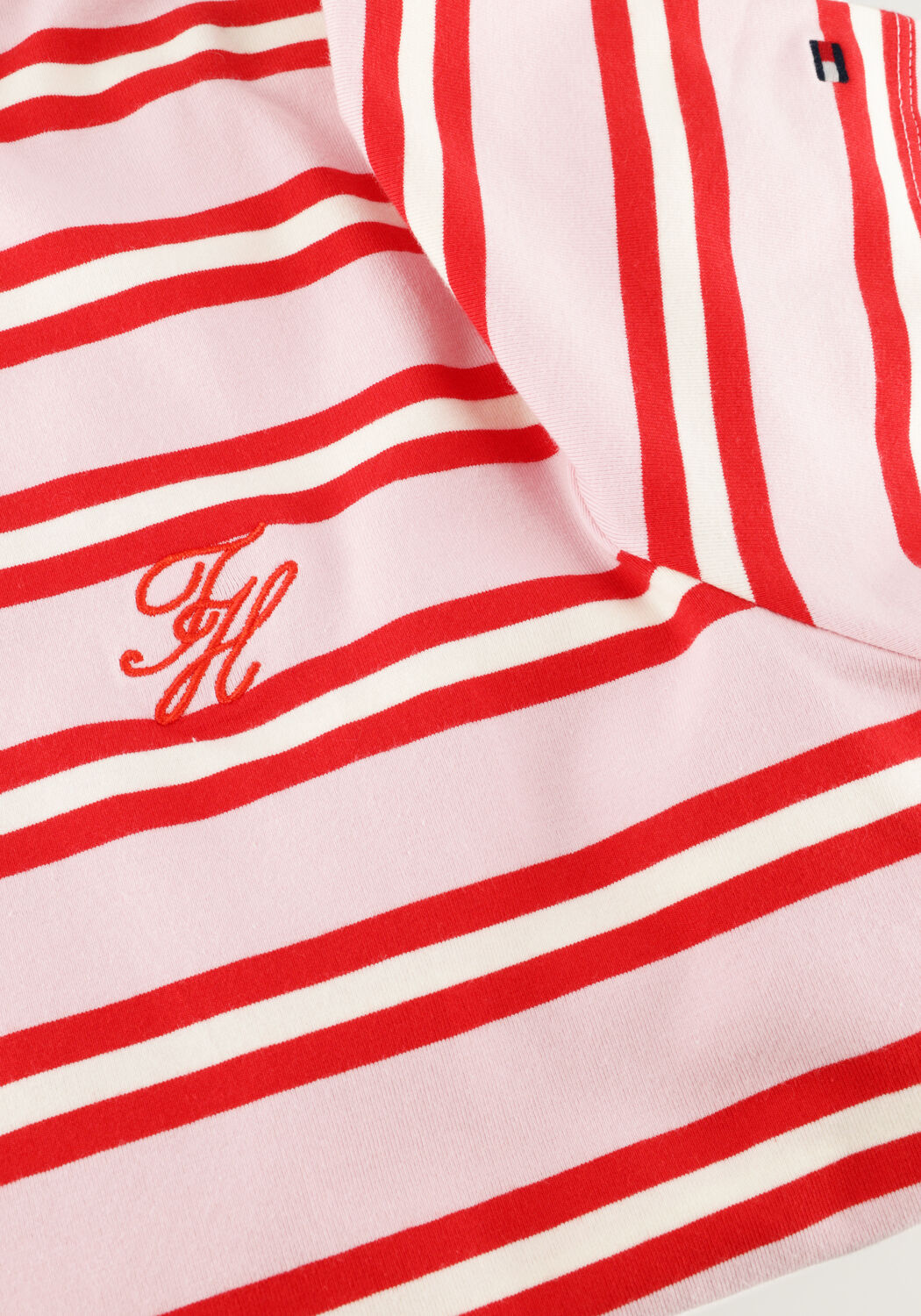 Roze TOMMY HILFIGER T-shirt TH SCRIPT REG C-NK SS TEE - large