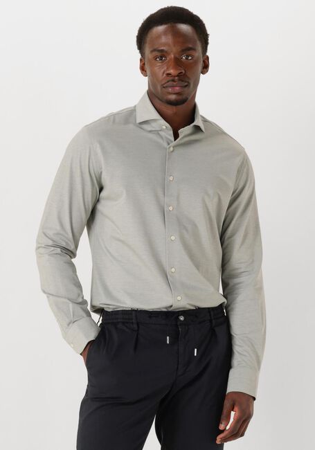 Grijze PROFUOMO Klassiek overhemd SHIRT X-CUTAWAY JAPANESE KNITTED - large