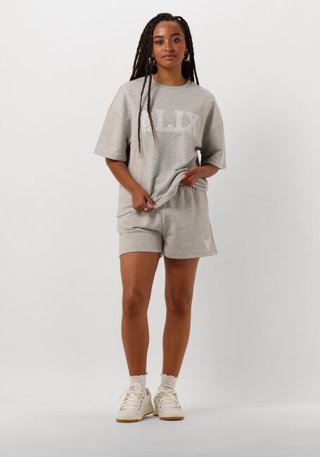 Lichtgrijze ALIX THE LABEL Broeken LADIES KNITTED SUMMER SWEAT SHORTS - large